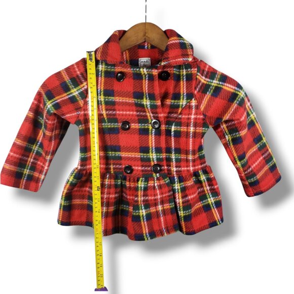 Mack & Co 4T Red Plaid Coat Holiday Dressy Buffalo Check Preppy Vintage Cozy - Picture 8 of 8